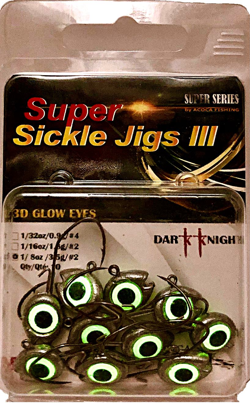 ACOCA #2 SUPER™ Sickle Jigs III Three Swordsmen 1/16oz 1.8g Jighead Hook #2 10/Pack