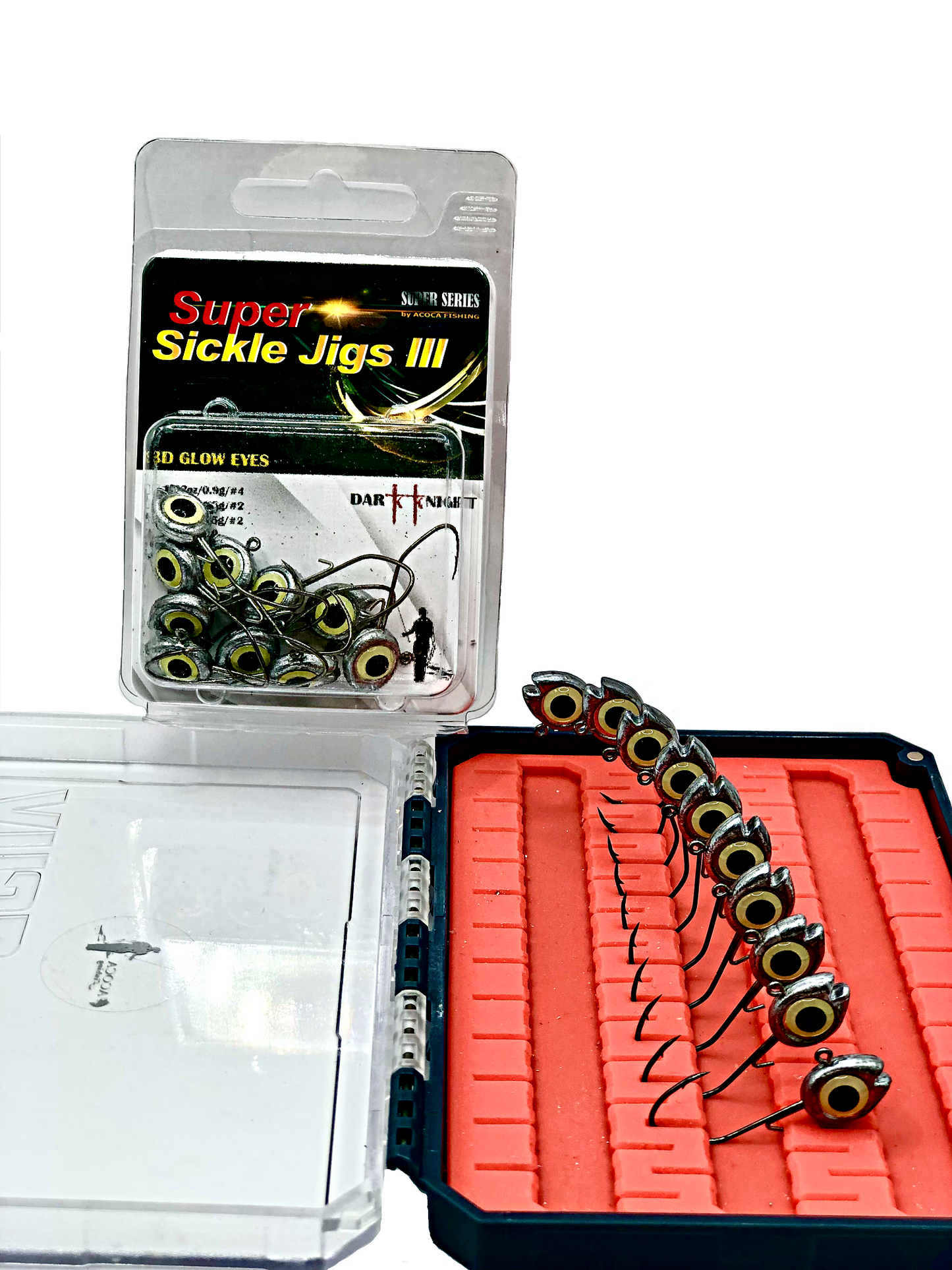 ACOCA #2 SUPER™ Sickle Jigs III Three Swordsmen 1/8oz 3.5g Jighead Hook #2 10/Pack